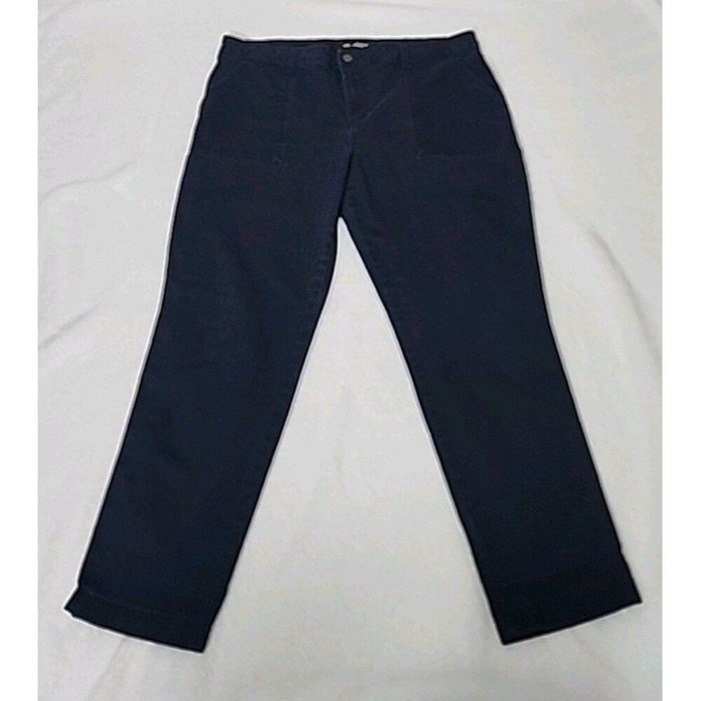Lee Regular Fit Tapered Leg Mid Rise Navy Blue Womens Pants Size 18